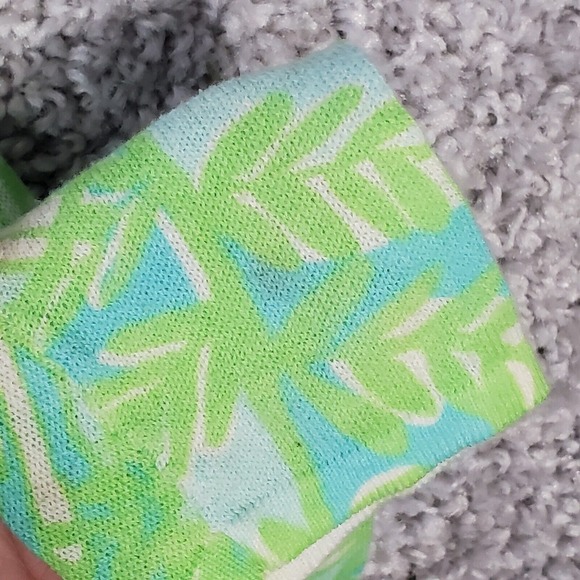 Lilly‎ Pulitzer Cardigan Womens S/M Green Waterfall Coverup Beach Resort READ - Picture 9 of 14